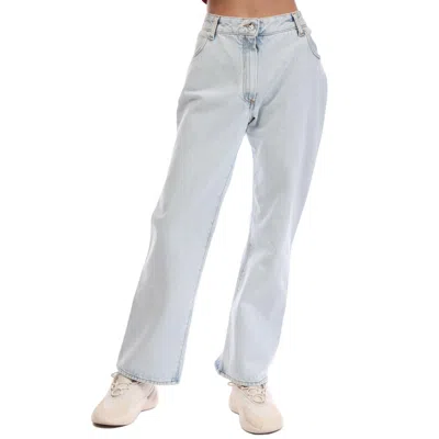 Off-white Corporate Cropped Flare Jeans In Blue