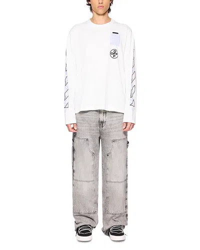 Off-white Cotton Active Logo Graphic Crewneck Shirt