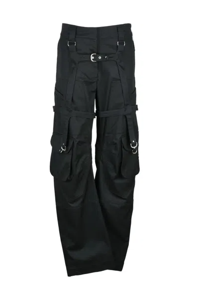 Off-white Cotton Cargo Pants - Black