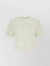 Off-white Embossed-pattern Cotton T-shirt In Cream