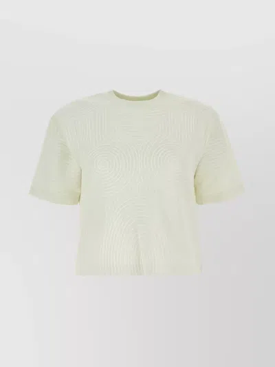 OFF-WHITE COTTON CROPPED OVERSIZED T-SHIRT
