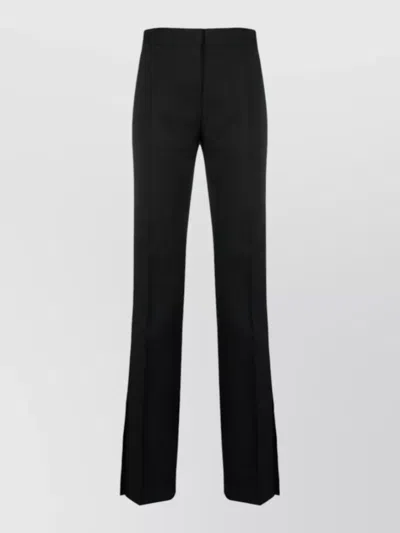 Off-white Cotton Flared Trousers In Black