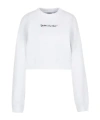 Off-white Neutral Script Logo Graphic Cotton Sweatshirt In White
