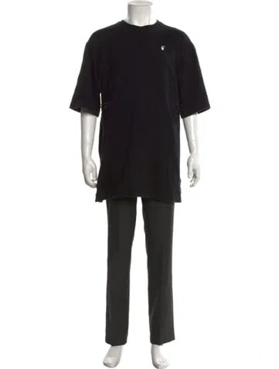 Pre-owned Off-white Crew Neck Long Dress In Black