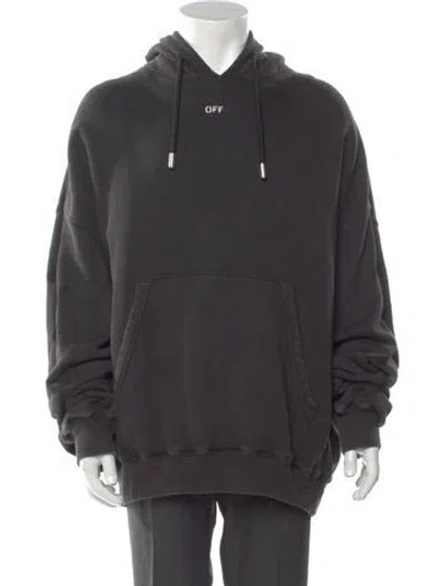 Pre-owned Off-white Crew Neck Long Sleeve Hoodie In Gray