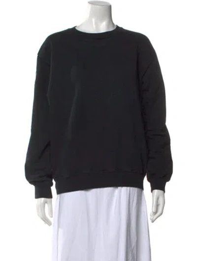 Pre-owned Off-white Crew Neck Long Sleeve Sweatshirt In Black