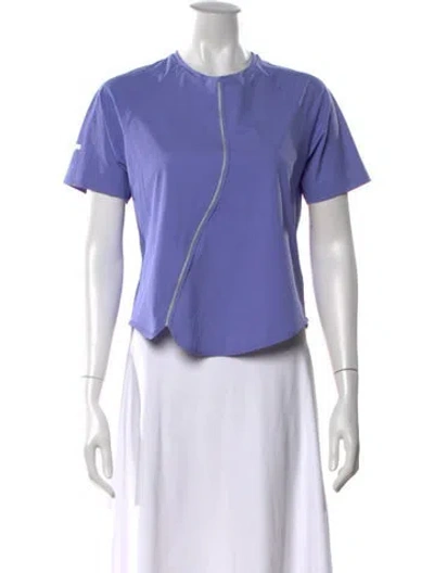 Pre-owned Off-white Crew Neck Short Sleeve Top In Purple