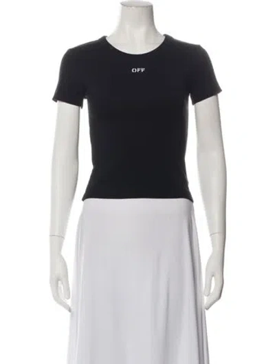 Pre-owned Off-white Crew Neck Short Sleeve T-shirt In Black