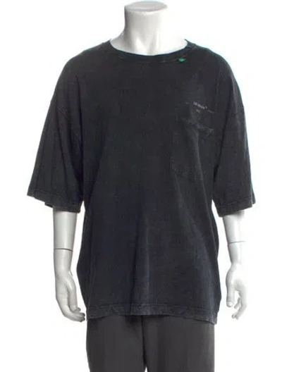 Pre-owned Off-white Crew Neck Short Sleeve T-shirt In Grey