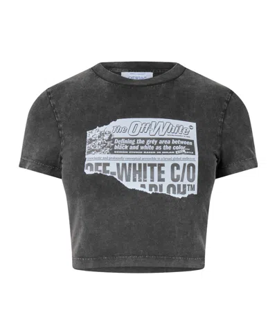 Off-white Crew Neck Short-sleeve Body In Black