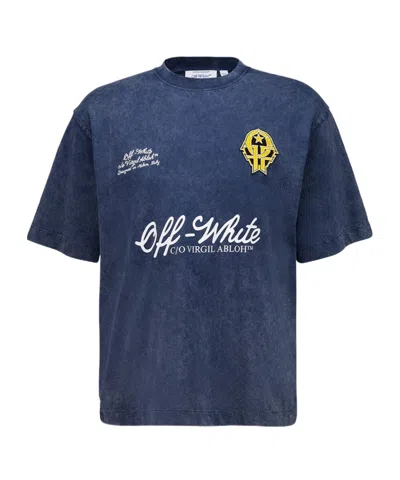 Off-white Royal Team Skate Tee In Blue