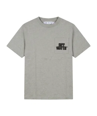 Off-white Crew Neck T-shirt In Gray