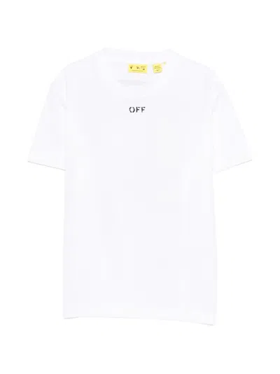 Off-white Kids' Crew Neck T-shirt In White