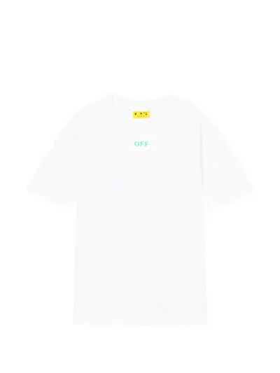 Off-white Kids' Crew Neck T-shirt In White