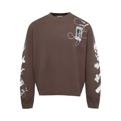 Pre-owned Off-white Crewneck 'rain/drum Grey' | Men's Size S
