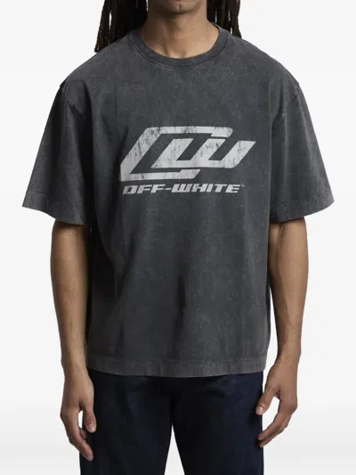 Off-white Racing Skate T-shirt With Print In Black