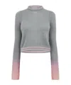 Off-white Cropped Sweater In Gray