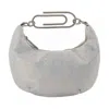Off-white Crystal-embellished Shoulder Bag In Silver