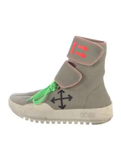 Pre-owned Off-white Cst-001 Moto Wrap Sock Sneakers In Green