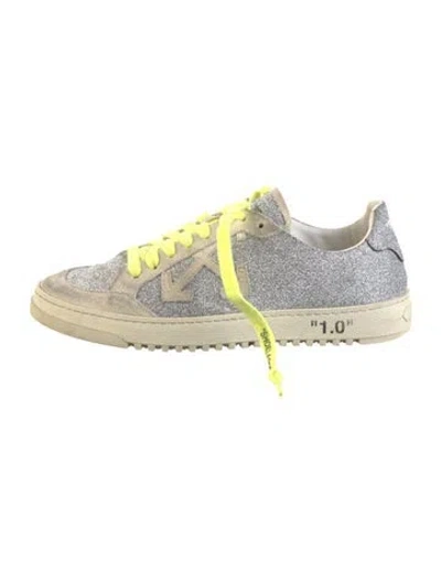 Pre-owned Off-white Cup Sole 1.0 'glitter' Athletic Sneakers In Silver