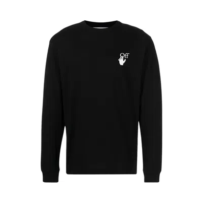 Pre-owned Off-white Cut Here Arrow Long-sleeve Skate Tee 'black/white' | Men's Size Xl