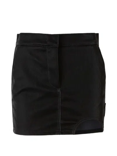 Off-white Cut-out-detail Mini Skirt In Black