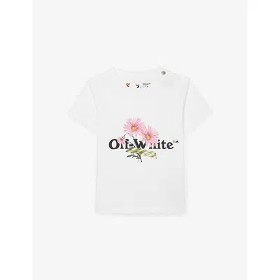 Off-white Babies' Daisy-print Cotton-jersey T-shirt 6- In White