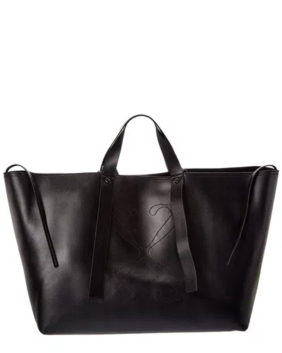 Off-white ™ Day Off Large Leather Tote In Black