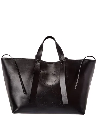 Off-white ™ Day Off Medium Leather Tote In Black