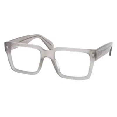 Off-white Demo Square Men's Eyeglasses Oerj054 0900 53 In Gray