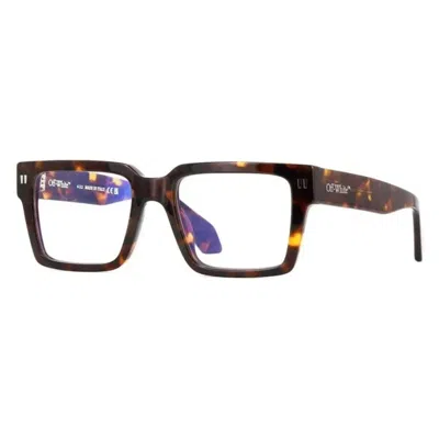 Off-white Demo Square Men's Eyeglasses Oerj054 6000 53 In Brown