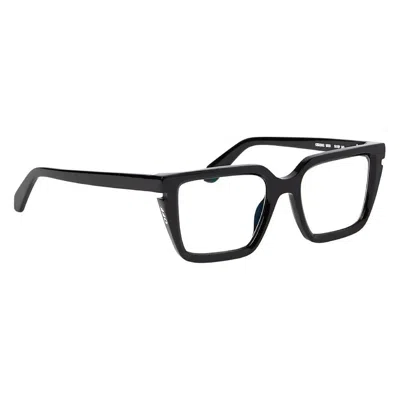 Off-white Demo Square Unisex Eyeglasses Oerj052 1000 51 In Black