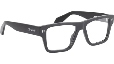 Off-white Demo Square Unisex Eyeglasses Oerj075 1000 53 In Black