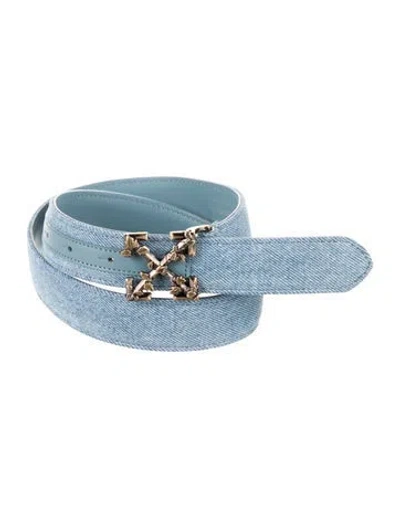 Pre-owned Off-white Denim Belt Kit W/ Tags In Blue