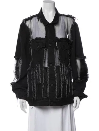 Pre-owned Off-white Denim Jacket In Black