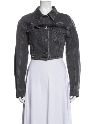 Pre-owned Off-white Denim Jacket In Grey