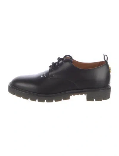 Pre-owned Off-white Derby Cross Patent Leather Oxfords In Black