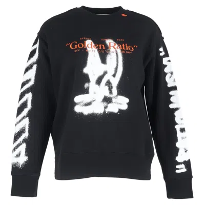 Off-white Diag Cartoon Long Sleeve T-shirt In Black Cotton