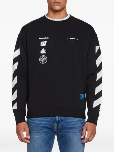 Pre-owned Off-white Diag Mariana De Silva Sweatshirt In Black