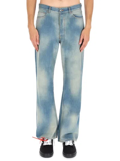 OFF-WHITE OFF-WHITE "DIAG RAW PATCH" JEANS
