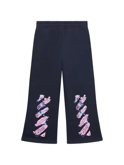 Off-white Diag Splat Wide-leg Track Pants In Blue