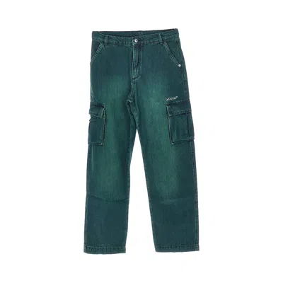 Off-white 'diag Stitch' Denim Cargo Pants - Kids In Green