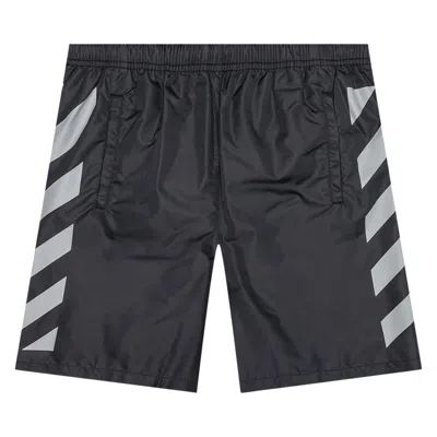 Pre-owned Off-white Diag Surfer Swimshorts 'black/black' | Men's Size L