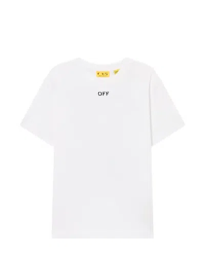 Off-white Kids' Diag Watercolour T-shirt In White