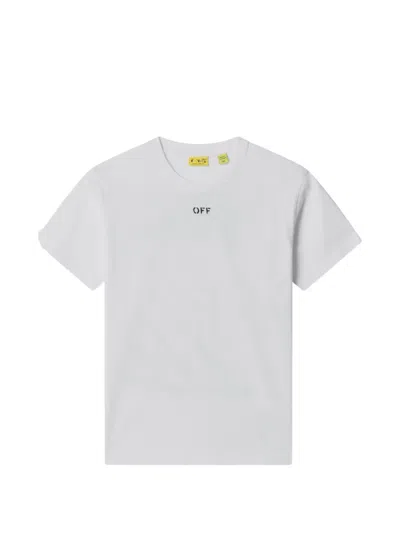 Off-white Kids' Diag Watercolor T-shirt In White