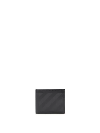 Off-white Diagonal Bifold Wallet In Black