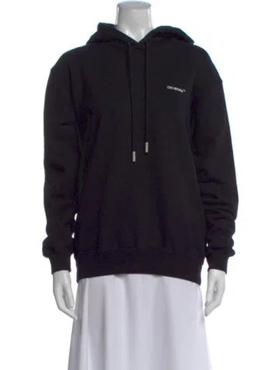 Pre-owned Off-white Diagonal Graphic Print Hoodie In Black
