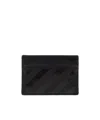 Off-white Diagonal-stripes Card Case In Brown