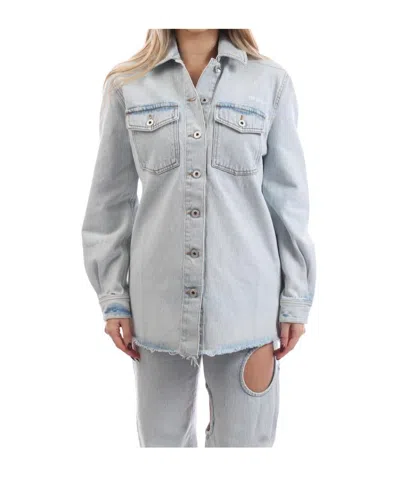 Off-white Diagonal Long Sleeve Shirt In White