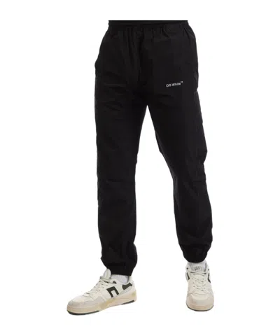Off-white Diagonal Outline Track Pants In Black
